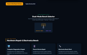 Emeraldglass Repair Bench website mode