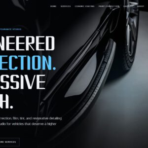 Obsidian Auto Lab luxury automotive detailing website homepage