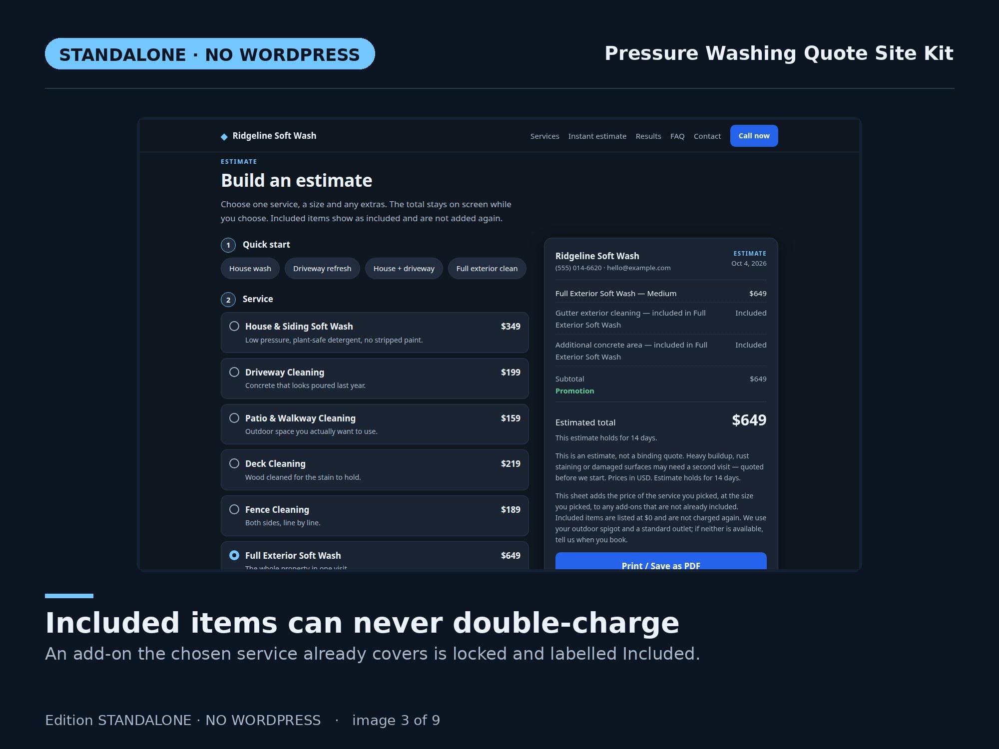 Pressure Washing Standalone — original marketplace product preview 3