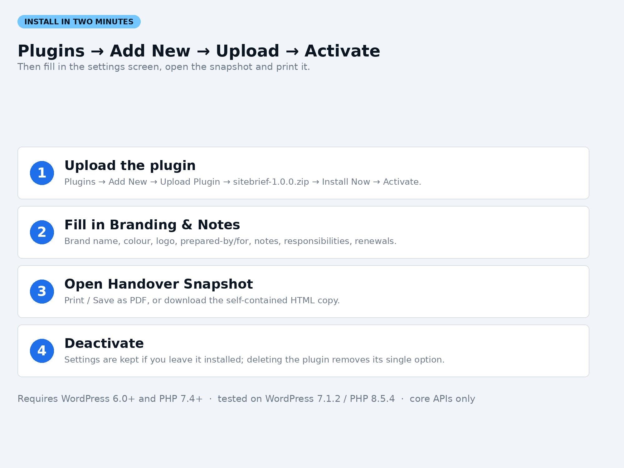 SiteBrief Handover Kit — original marketplace product preview 10
